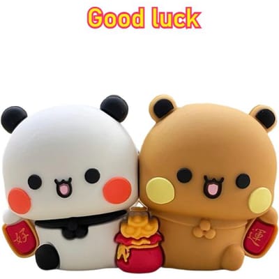 Schattige Bubu en Dudu Ornamenten Geluk Rijkdom Decoratie Yier Panda Beer Hangers Huisdecoratie Beeldje Rugzak Tas Accessoires