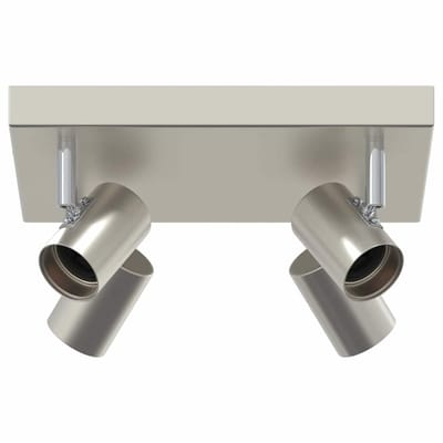 vidaXL Plafondspot met schijnwerpers Nikkel 26 x 26 x 11,5 cm Metaal