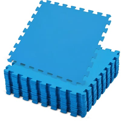 Meisterhome® Zwembad tegels - Set van 9 stuks - 50x50 cm - 2,25 m² - Bodem bescherming - Ondertegels - Ondervloer - Ondergrond - Foam tegels - Matten - Puzzelmat voor zwembad - Zwembadtegels