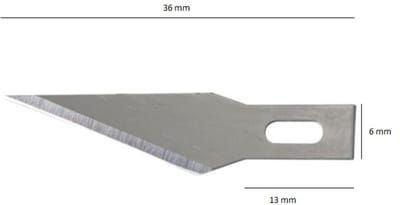HobbyGros Tools Reserve Mesjes – 5 stuks – Vervangmesjes voor Hobbymes / Precisiewerk