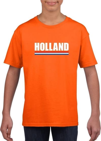 Oranje Holland supporter shirt kinderen XS (110-116)