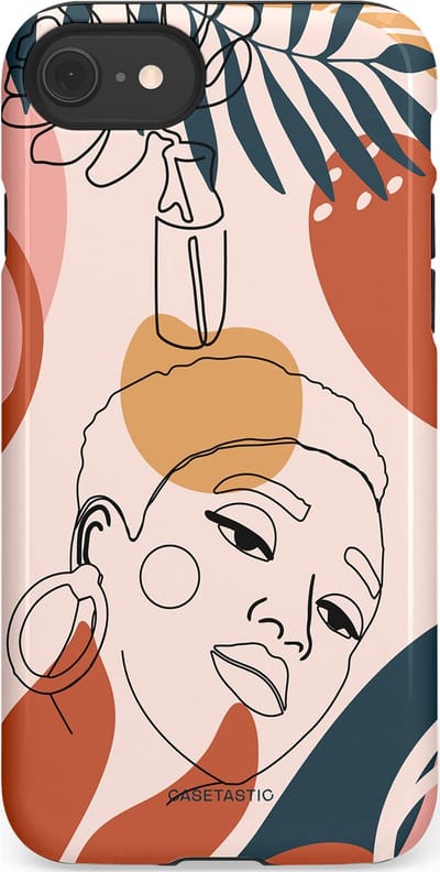 Casetastic Hoesje Geschikt voor Apple iPhone 7/8/SE - Stijlvolle Beschermende Duo-layer Case - Ochtend blush