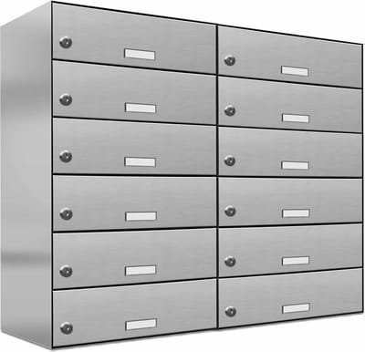 Brulo - brievenbus - inbouw - 12 adresssen - RVS - Brievenbussysteem