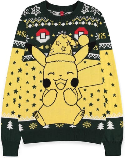 Pokémon - Pikachu Kersttrui - XS - Geel