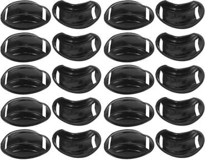 Vervangende kinbeschermers - Helm voering - Comfortabel rijden - Zacht omsluitend - 20 stuks - Zwart