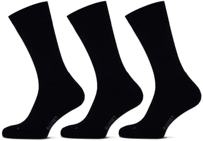 Basset Merinowollen Sokken - Casual - Met Badstof Zool - 3 paar - Marine - Dames en Heren - Merino Wol - Maat 35/38