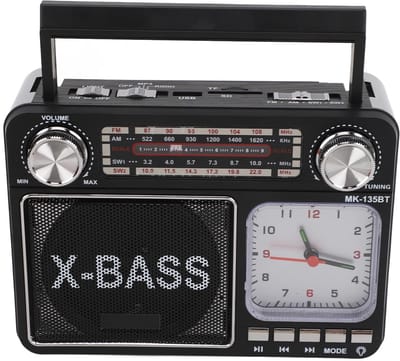Allecto - AM FM SW bandradio - Retro vintage radio - Bluetooth-luidspreker - Klein formaat - Hoofdtelefoonaansluiting - Geschikt voor muziekweergav...