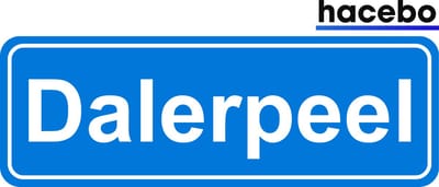 Hacebo - Plaatsnaam Sticker - 29x10 CM - Dalerpeel sticker - Verkeersborden sticker - grappige cadeaus - Dalerpeel