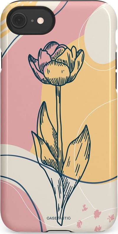 Casetastic Hoesje Geschikt voor Apple iPhone 7/8/SE - Stijlvolle Beschermende Duo-layer Case - Zachte tulp