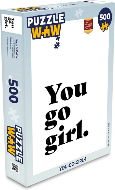 Puzzel Spreuken - You go girl - Meisjes - Kinderen - Quotes - Legpuzzel - Puzzel 500 stukjes