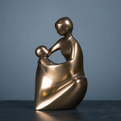 Parastone - Beeldje Vader en Kind - Kunst - Eenvoud - Decoratie - Uniek Beeld - SYM07 Amabile