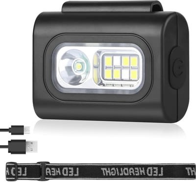 Duurzame LED Loopverlichting voor Hardlopers, Oplaadbare Cliplichten met 6 Verstelbare Lichtmodi voor Veiligheid en Zichtbaarheid tijdens Nachtelijke Activiteiten