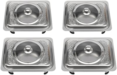 Dailygoods 4/8 Stuks Chafer Pan Buffet Lade Met Deksel Chafing Trays Rechthoekige Chafing Dish Schotel Warmer Pan lade C