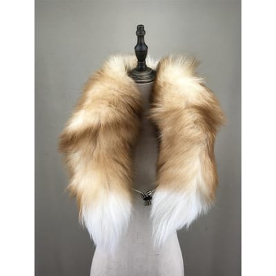 Echte Vossenbont Sjaalkraag 230821 One Size beige