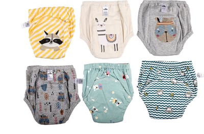 Bummy - Zindelijkheidsbroekjes - Oefenbroekjes zindelijkheid - 6 Stuks - Maat S (8-11kg) - Trainingsbroekjes - Wasbaar & Waterdicht - Zacht Premium Katoen - REACH-getest
