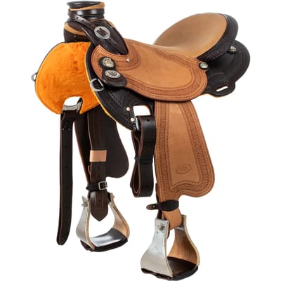 Westernzadels voor paarden met een omgekeerde natuurlijke rand Westwood Ladywade