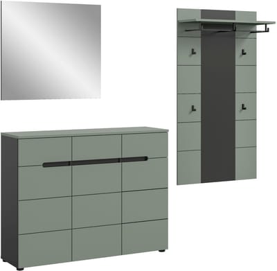 xonox.home Canu garderobecombinatie (B/H/D: 215x190x37 cm) in Smoke Green-imitatie
