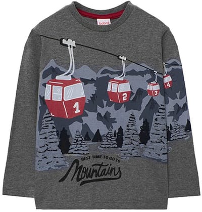 Boboli Knit T-shirt Met Lange Mouwen Grijs 4 Years Jongens,Meisjes