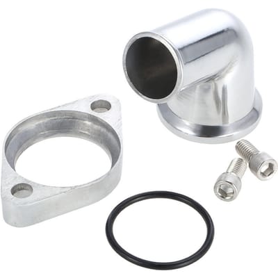 SBC BBC Gepolijst Aluminium 15 graden Draaibare Waterhals Past op SB BB voor Chevy 327 350 454 396 white