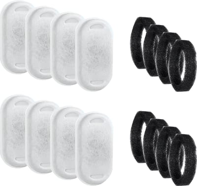 Somstyle 16x Filter Kattenfontein - Drinkfontein Filters Navulling - Waterfilter & Sponsfilter - Waterfontein Kat Accessoires