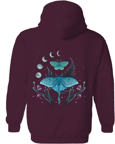 Vlinder Paddestoelen Luna And Emerald The Coloured House Hoodie M