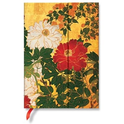 Paperblanks cahier, rinpa florals natsu, hardcover, formaat midi 13 x 18 cm, gelinieerd
