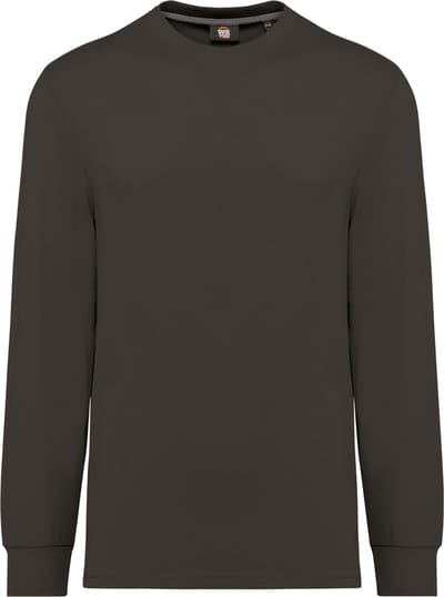 WK. Designed To Work Ecologisch uniseks T-shirt met lange mouwen WK303 - Dark Grey - XXS