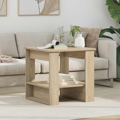 vidaXL - Salontafel - Sonoma - Eik - 51 - x - 50 - x - 50 - cm - Bewerkt - hout
