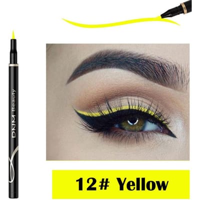 Make-up Eyeliner Waterdicht Hoogglans Pen Nylon Kop Liggend Zijderups Wenkbrauw Vloeibare Eyeliner
