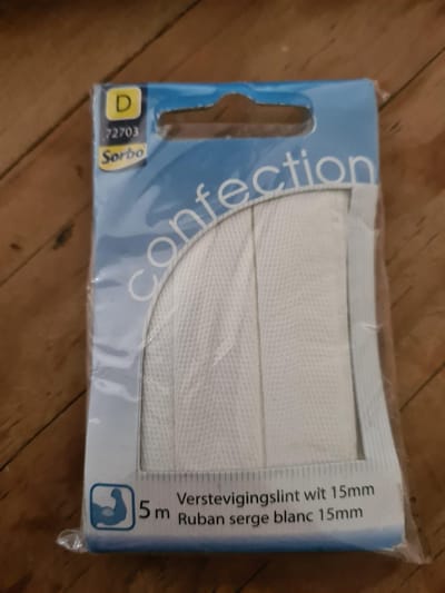 5M verstevigingslint wit 15mm Sorbo