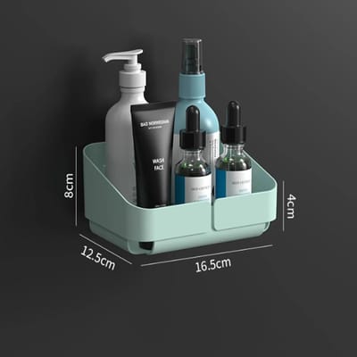 Badkamer Keuken Gemak Rack Plank Make-up Opberg Organizer Cosmetica Shampoo Rek Doucheplank Muur Kruiden Zonder Boren gray