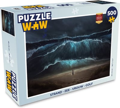 Puzzel Strand - Zee - Vrouw - Golf - Legpuzzel - Puzzel 500 stukjes