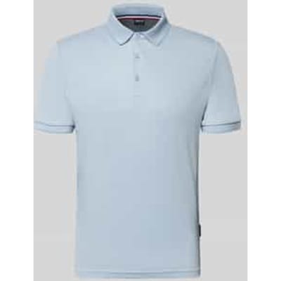 slim fit poloshirt met labeldetail
