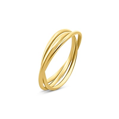 New Bling 9NBSAM-G230387 Gouden Ring - 14 Karaat - mt 56 - Goud