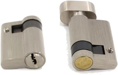 Cilinderslot met knop - Halve cilinder - Deurbeveiliging verhogen - Anti-boor en pick - 45mm x 32mm - Metaal