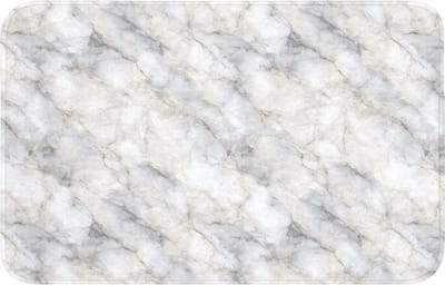 WC mat 80x50 cm - Antislip - Grijs - Marmer - Gedetailleerd - Toiletmat - Vloermat - Douchemat - Toilet tapijt - Toiletmatten