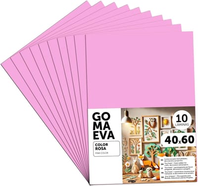 Schuimrubber Platen - Knutselmateriaal EVA - Creatieve Projecten - Veilig en Flexibel - 40x60 cm - Roze