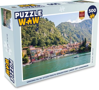 Puzzel Varenna - Comomeer - Bergen - Legpuzzel - Puzzel 500 stukjes