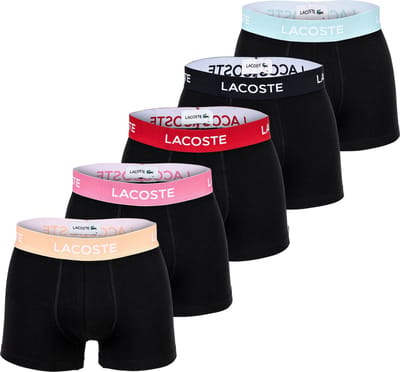 Lacoste Casual Boxershorts Heren Multipack Zwart 5-Pack 5H5203 - Maat L