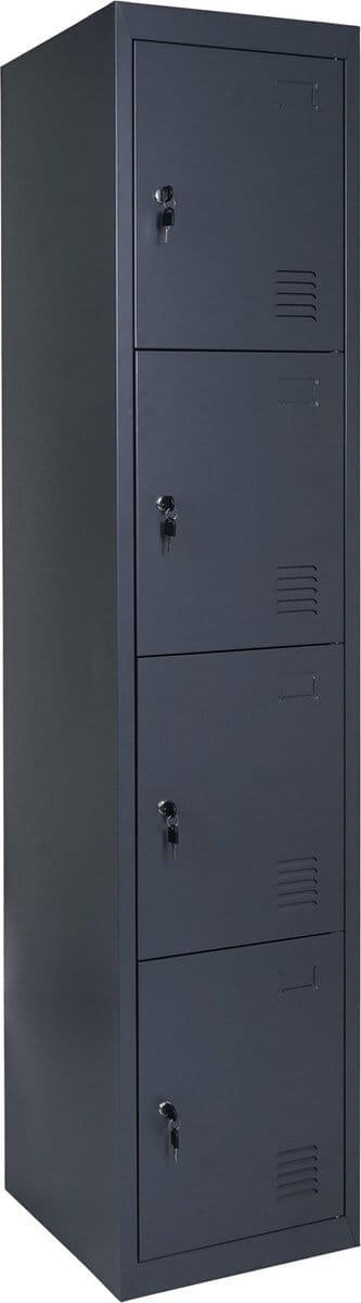 Kluis Boston T163, metalen kluis 180x38x45cm ~ antraciet