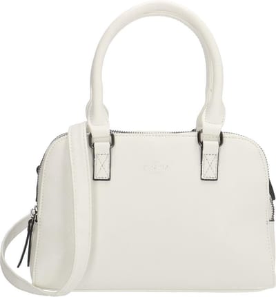 Charm London Chelsea Handtas Dames - Schoudertas met meerdere vakken - Tas van Imitatieleder met ritssluiting - Wit