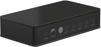 Goobay HDMI schakelaar 4 naar 1 met afstandsbediening - HDMI2.0 (4K 60Hz + HDR) / zwart