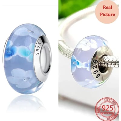 Kleurrijke Murano Glaskralen Glasgolf Charms Golvende Glaskralen Charm Past op Armband Vrouwen Koperen Sieraden Cadeaus