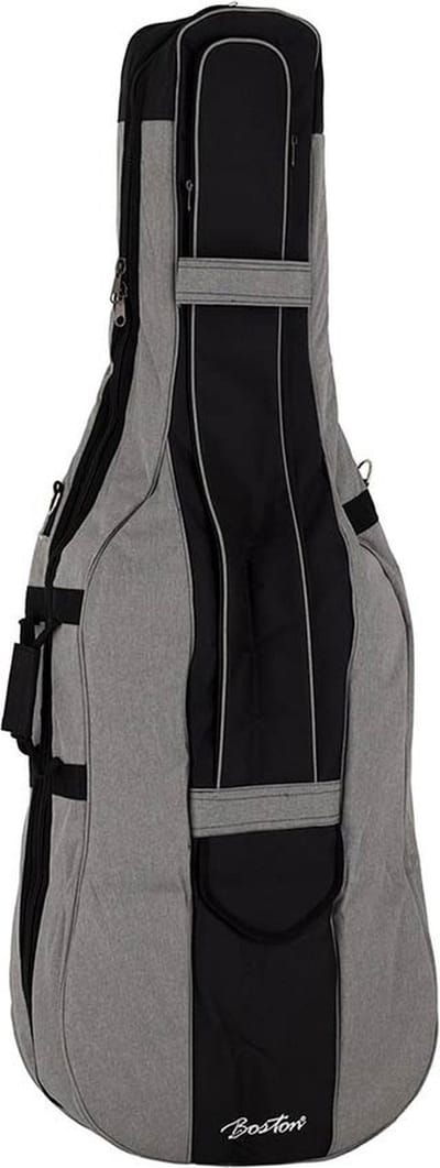 Boston CT-134-GR cello bag 3/4, light grey, 19 mm. padded, 2 straps, various pockets
