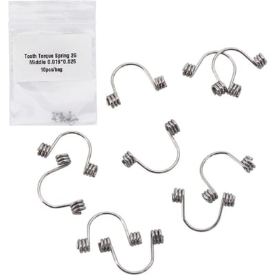 10 stuks Tandheelkundige Koppelveren Orthodontische Roestvrij Staalveer Grote Kleine Middelgrote Maat voor Voortanden white