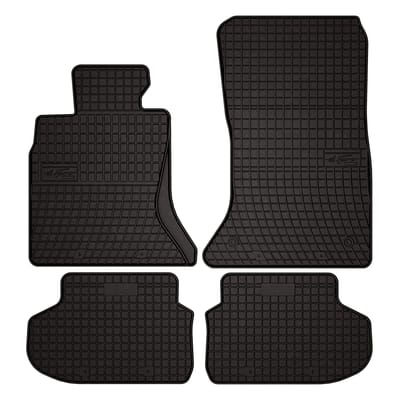 Wielganizator SolidPRO Serie - Gum Rubber Auto Matten - BMW 5 F10 FL - Zwart - Op Maat