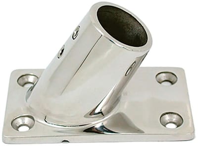 Oem Marine Roestvrij Staal Rechthoekige Steun Van 60° Zilver 22 mm