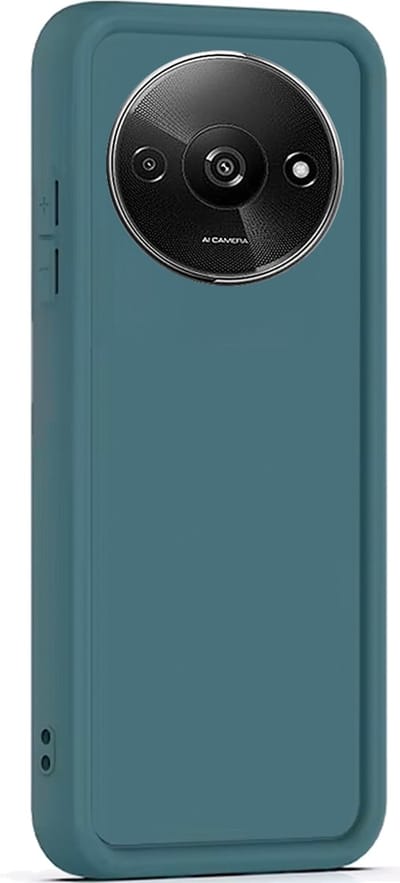 Hoesje geschikt voor Xiaomi Redmi A3 - Versterkte randen - Bescherming Camera & Scherm - Matte Design Teal Groen