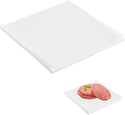 Famanu – Boterham- en bakpapier 100 vellen 15x15 cm, ongebleekt en hittebestendig voor koken en grillen