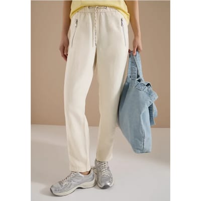 Slim Legs broek van linnenmix